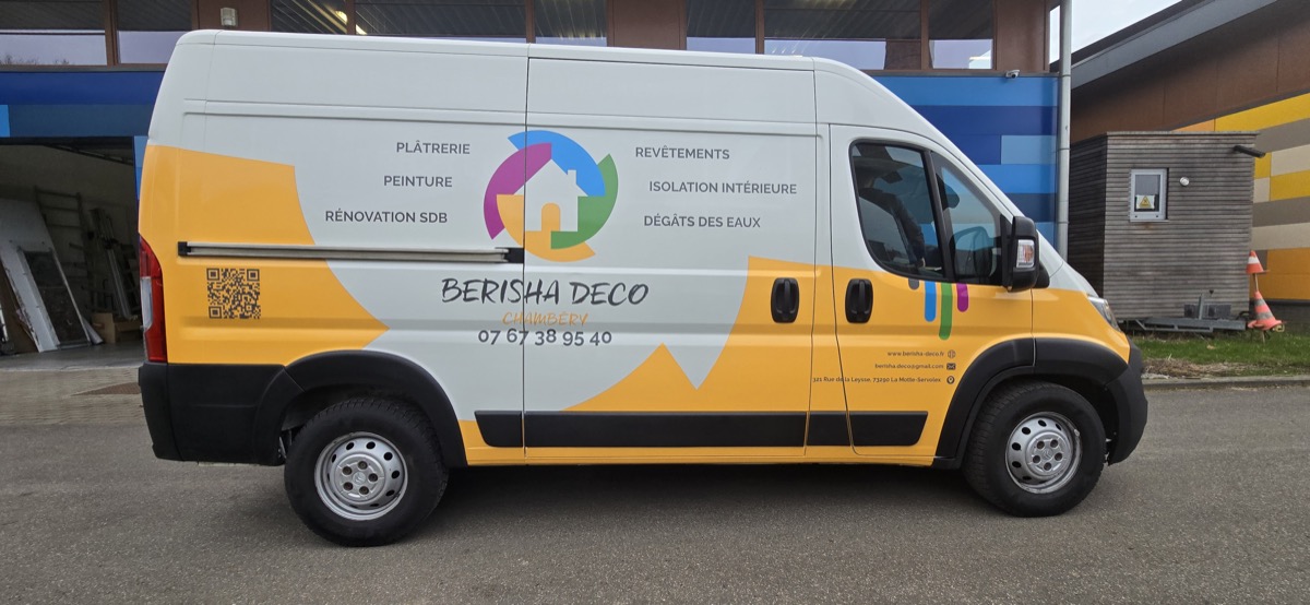 Utilitaire Berisha Deco jaune et blanc